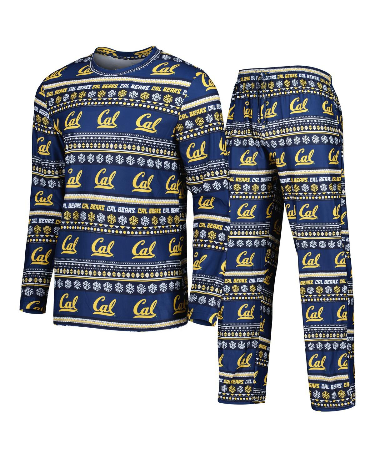 Men's Concepts SportCal Bears Swivel Long Sleeve T-shirt and Pants Sleep Set - Navy