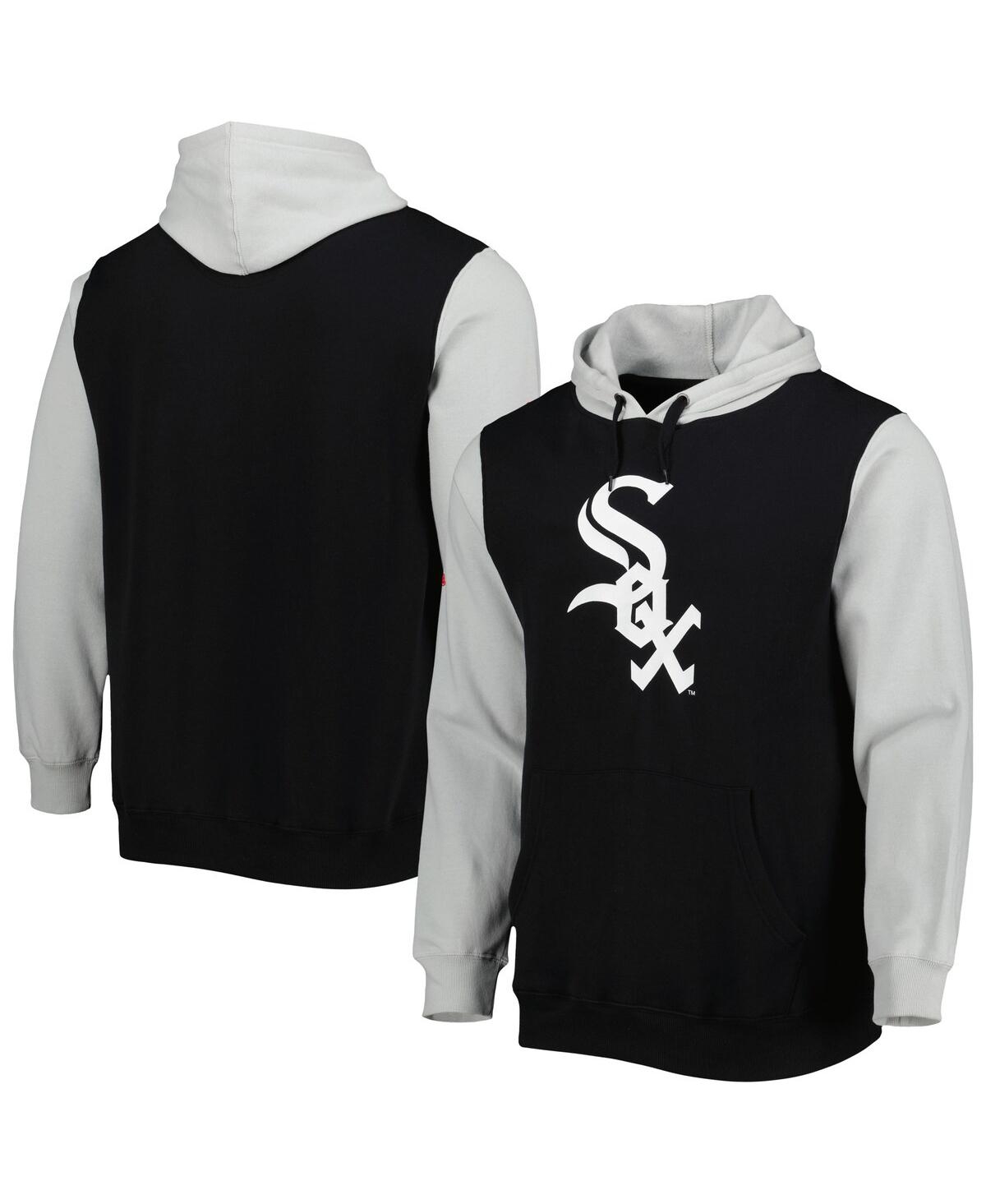 Shop Stitches Men's  Black, Gray Chicago White Sox Team Pullover Hoodie In Black,gray