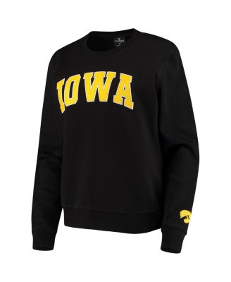 Women's Black Iowa Hawkeyes Campanile Pullover Sweatshirt