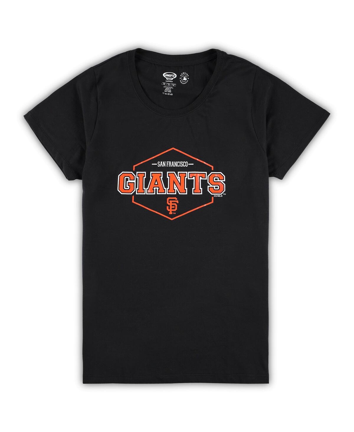 Concepts Sport Women's  Black, Orange San Francisco Giants Plus Size Badge Sleep Set In Black,orange