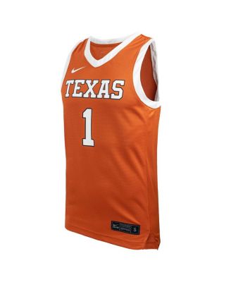Men's and Women's Texas Orange Texas Longhorns Replica Basketball Jersey