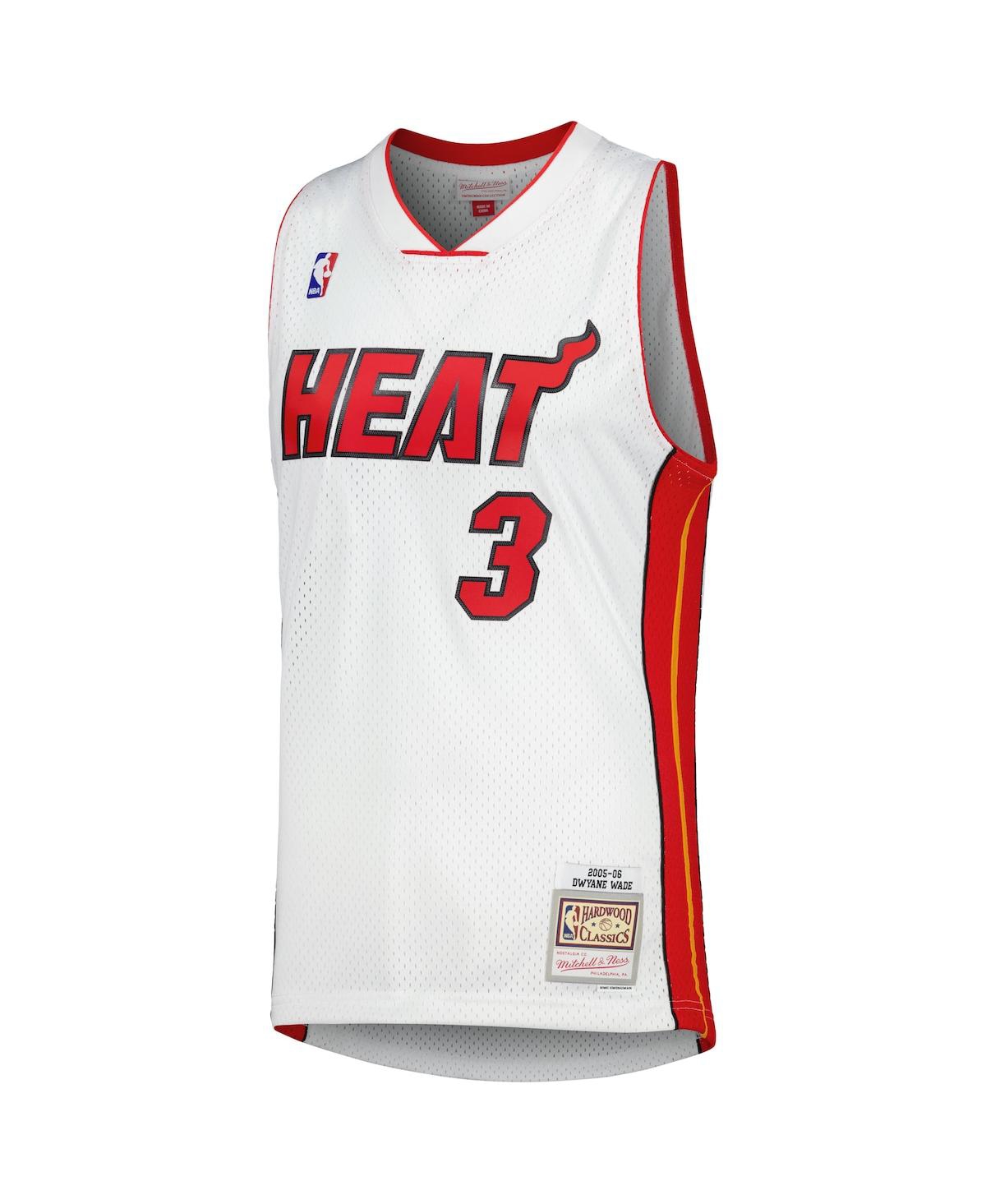Men's Mitchell & Ness Dwyane WadeMiami Heat Hardwood Classics 2005-06 Swingman Jersey - White