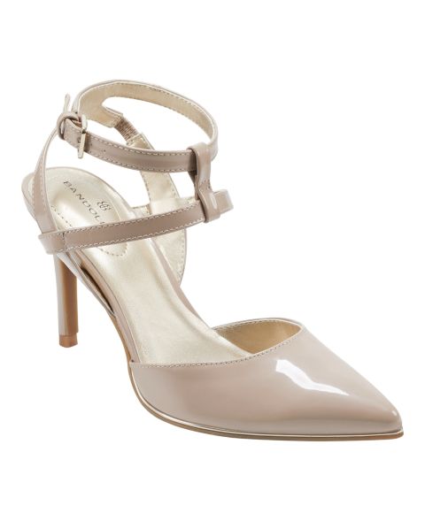 Женские туфли Bandolino Dradella Ankle Strap Pointy Toe Dress Pumps, цвет: Бежевый лаковый