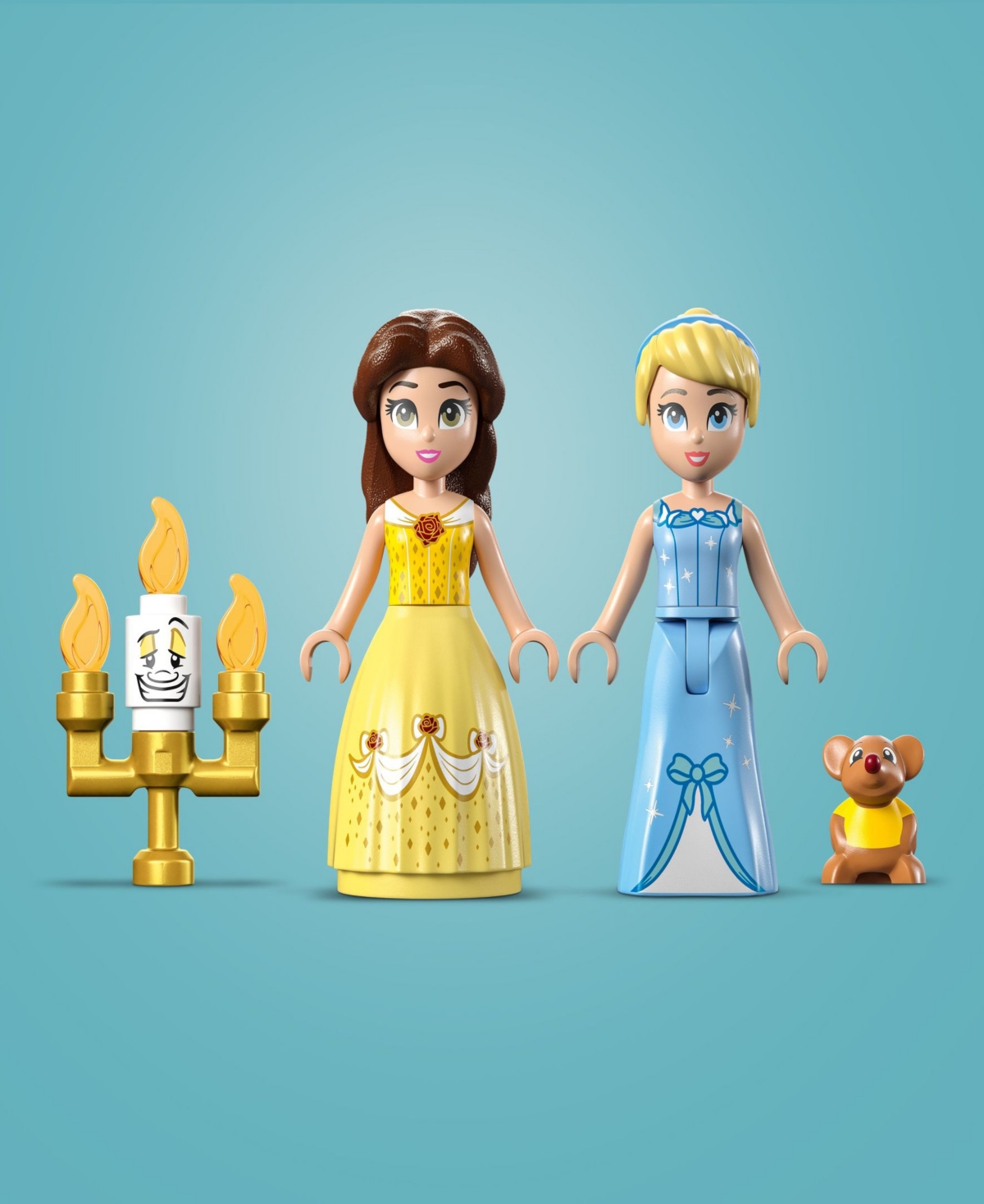 Lego Disney 43219 Princess Creative Castles Toy Building Set With Princess Belle, Cinderella, Gus & Lumie In Multicolor