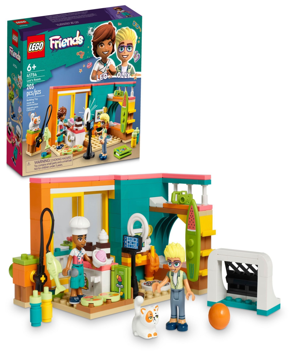 Lego Babies' Friends Leo's Room 41754 Toy Building Set With Leo, Olly And Cat Figures In Multicolor