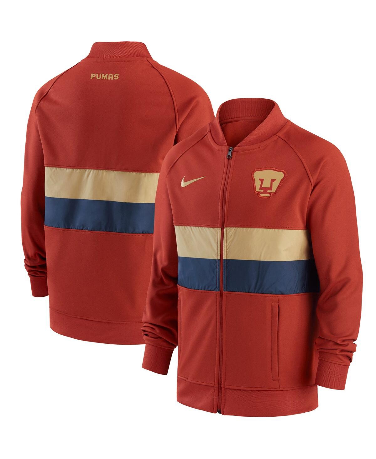 Nike Youth  Burnt Orange Pumas I96 Anthem Raglan Full-zip Jacket In Burnt Orange