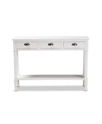 Garvey French Provincial Finished Wood 3-Drawer Entryway Console Table