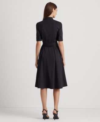 Petite Elbow-Sleeve Shirtdress