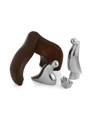 Nambe Holy Family Nativity Scene Figurines