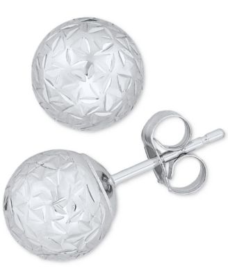 Textured Ball Stud Earrings in 14k Gold