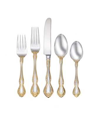 Golden Mandolina 45-Pc. Flatware Set, Service for 8
