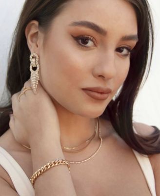 Dancing Crystal Chain Fringe Earrings