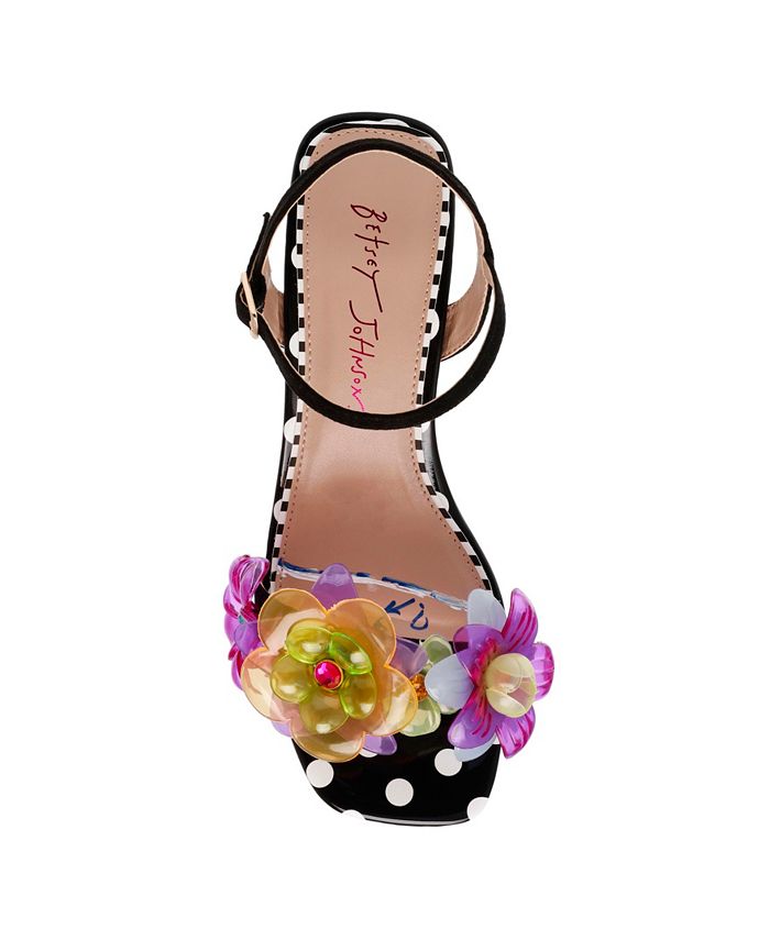 Betsey Johnson Naddia Heeled Sandal in Pink