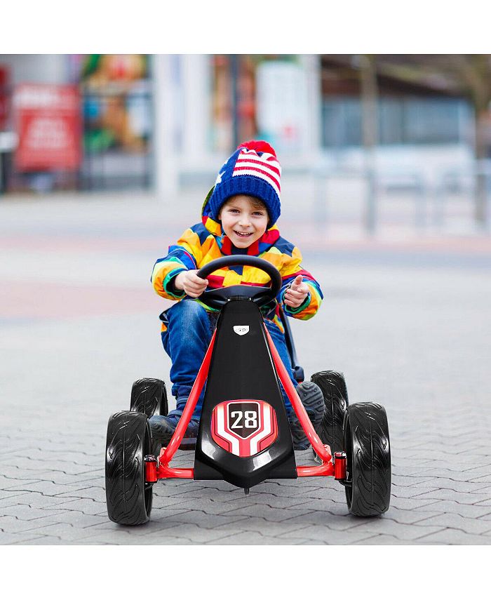 Costway Go Kart Pedal Car Kids Ride On Toys Pedal Powered 4 Wheel