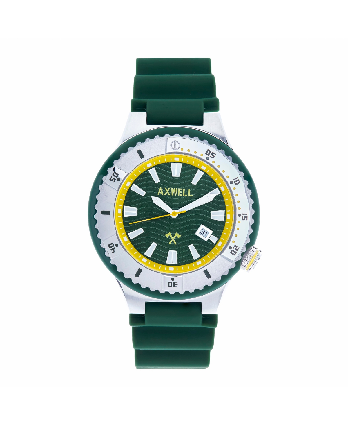 Axwell Men Summit Plastic Watch - Green, 46mm