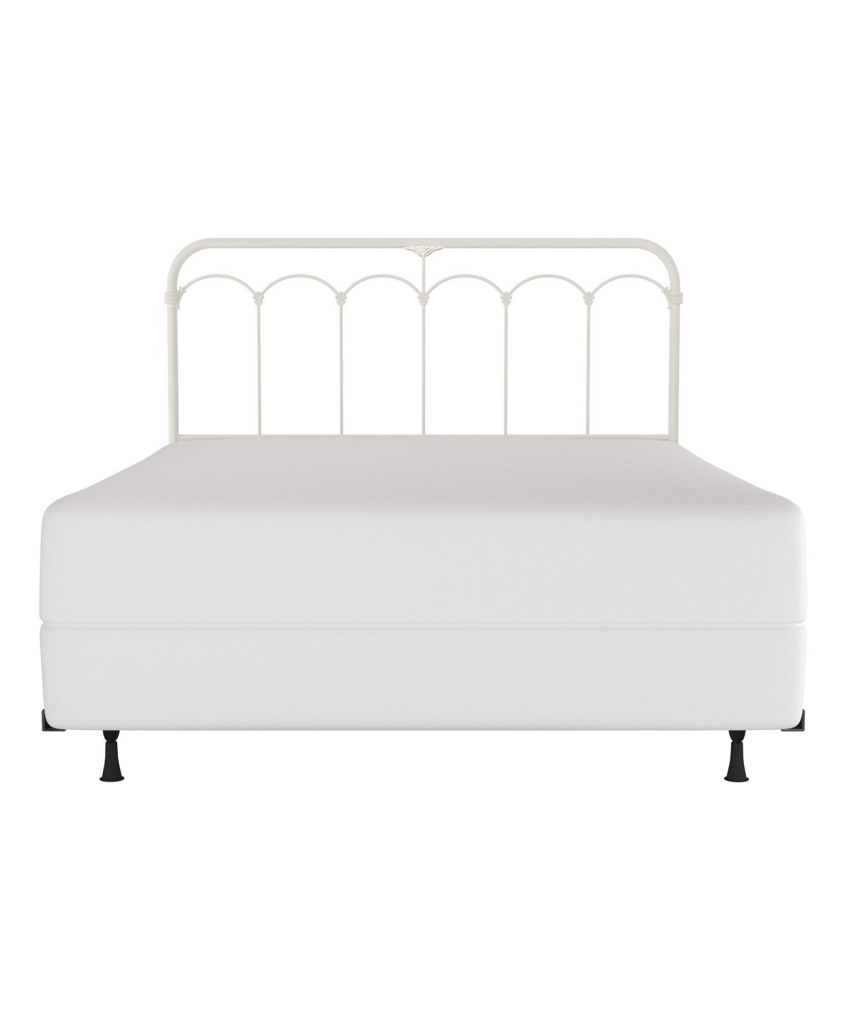 Hillsdale 50" Metal Jocelyn Furniture Queen Headboard And Frame In Textured White