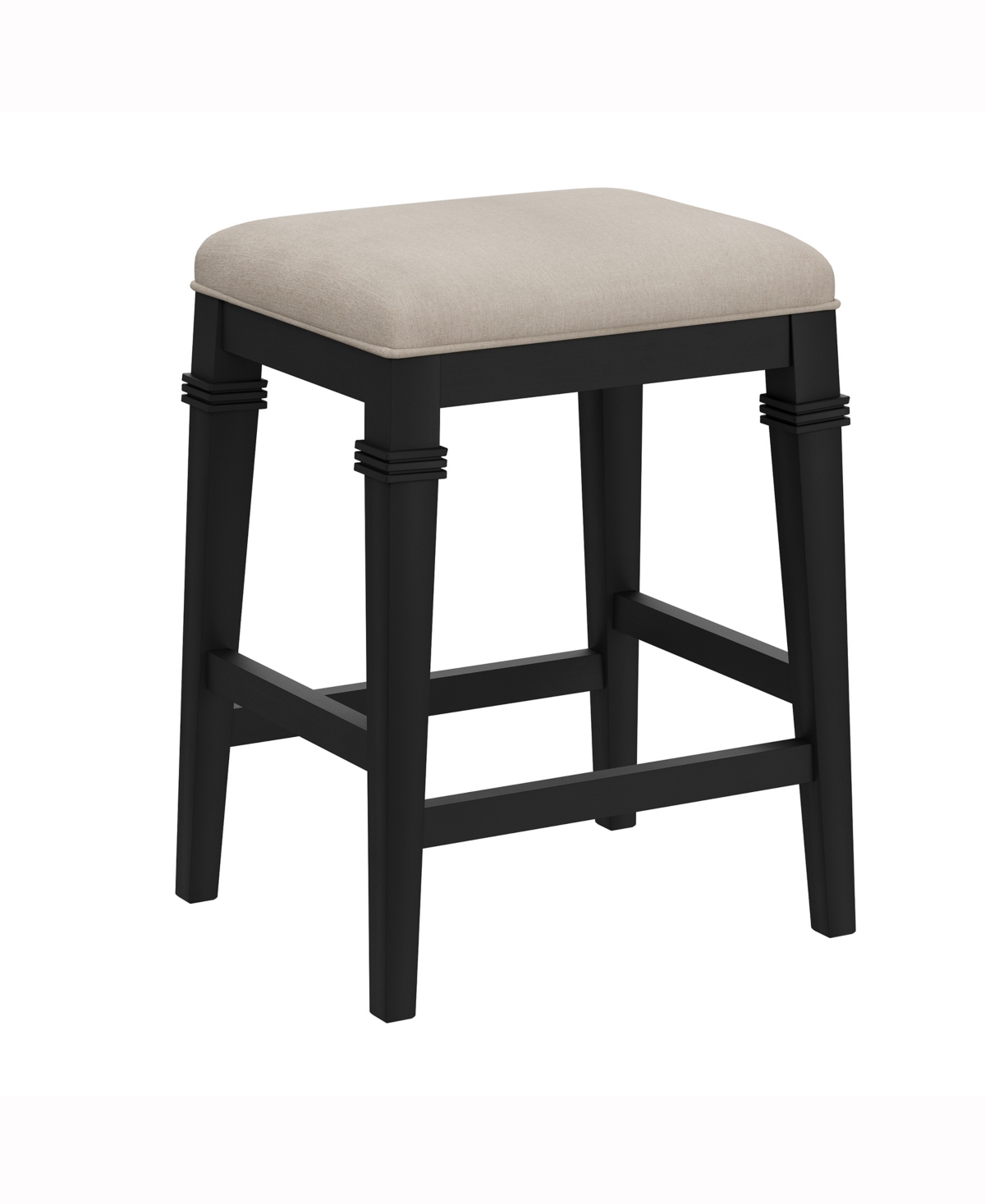 Hillsdale 25.25" Wood Arabella Backless Furniture Counter Height Stool In Black Wire Brush