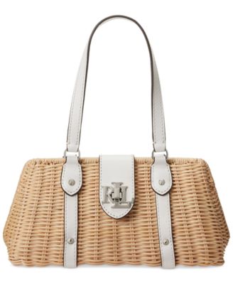 Lauren Ralph Lauren - Lilly Rattan Turn-Lock Large Satchel