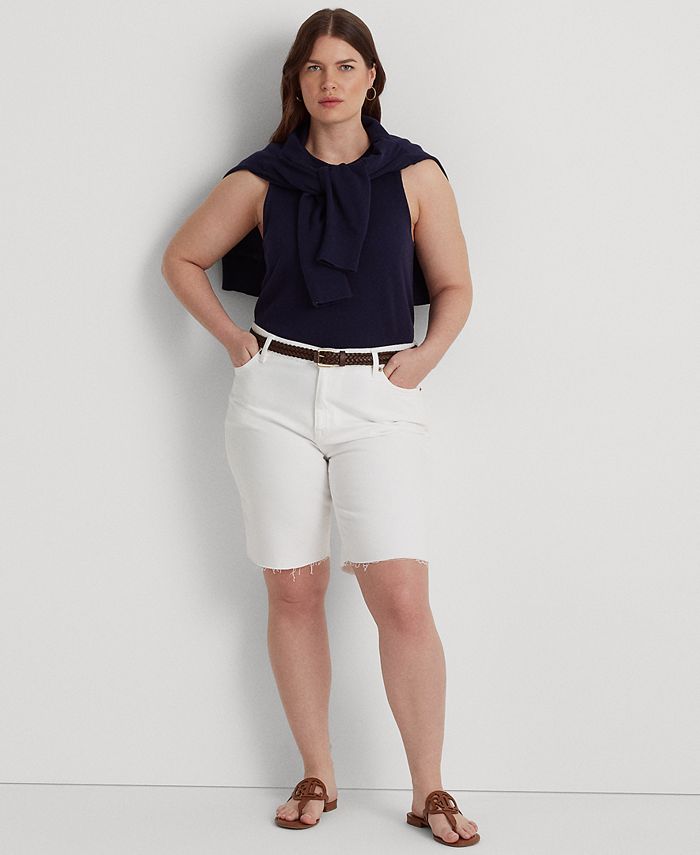 Lauren Ralph Lauren Plus Size HighRise Cutoff Denim Shorts Macy's