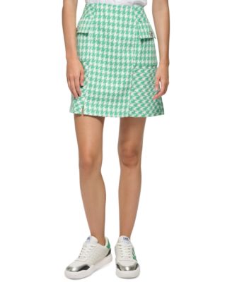 KARL LAGERFELD PARIS - Women's Houndstooth Mini Skirt