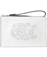 Lauren Ralph Lauren Eyelet-Embroidered Leather Small Pouch - Rll/white