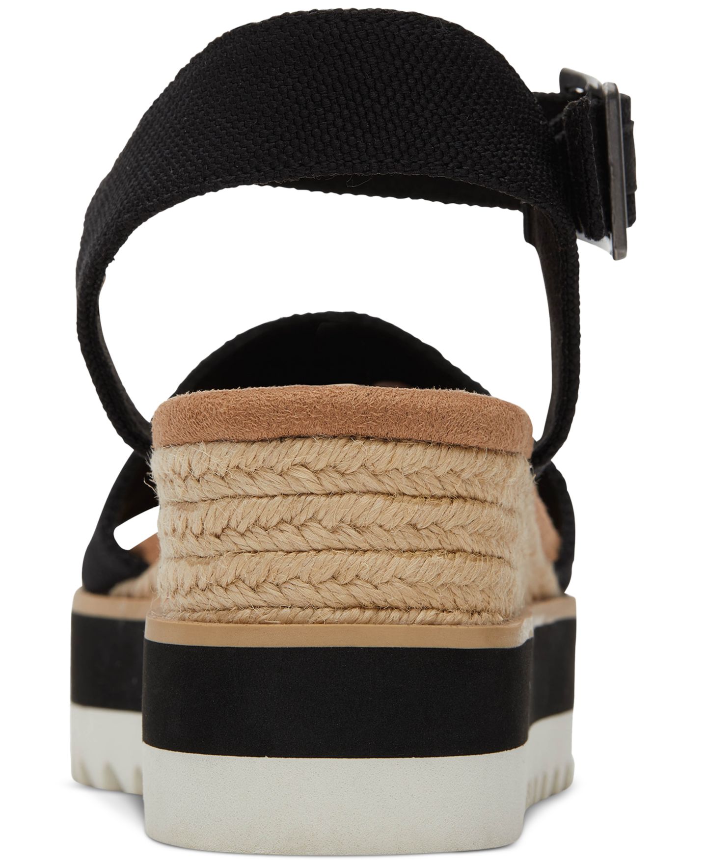 Женские сандалии TOMS Diana Platform Wedge, цвет: Чёрный холщовый — фото 3
