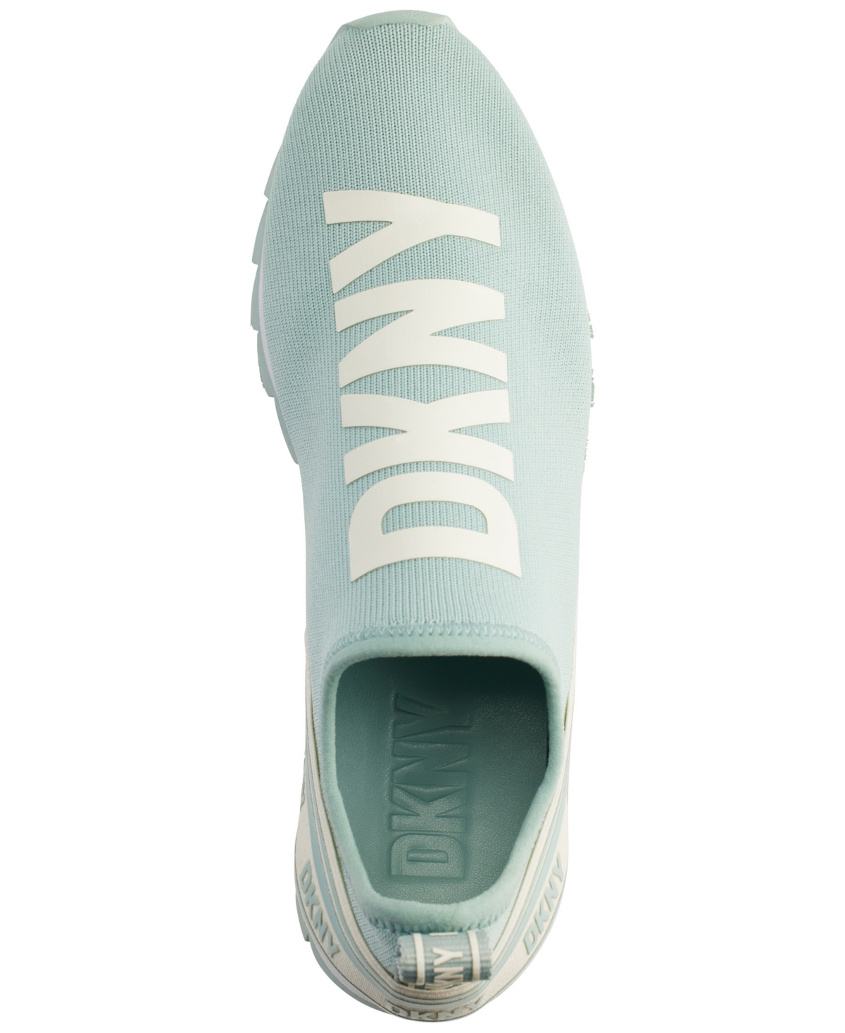 Shop Dkny Women's Abbi Logo Slip-on Running Sneakers In Mushroom