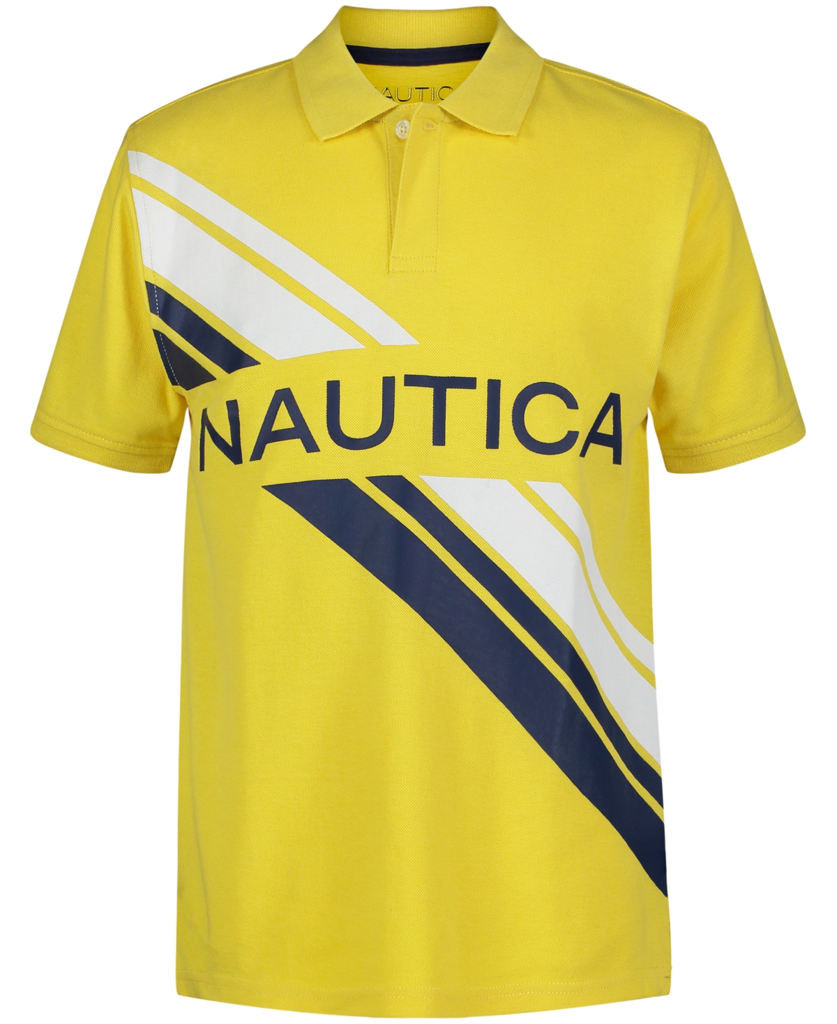 Nautica Big Boys Diagonal Graphic Short Sleeves Polo Shirt In