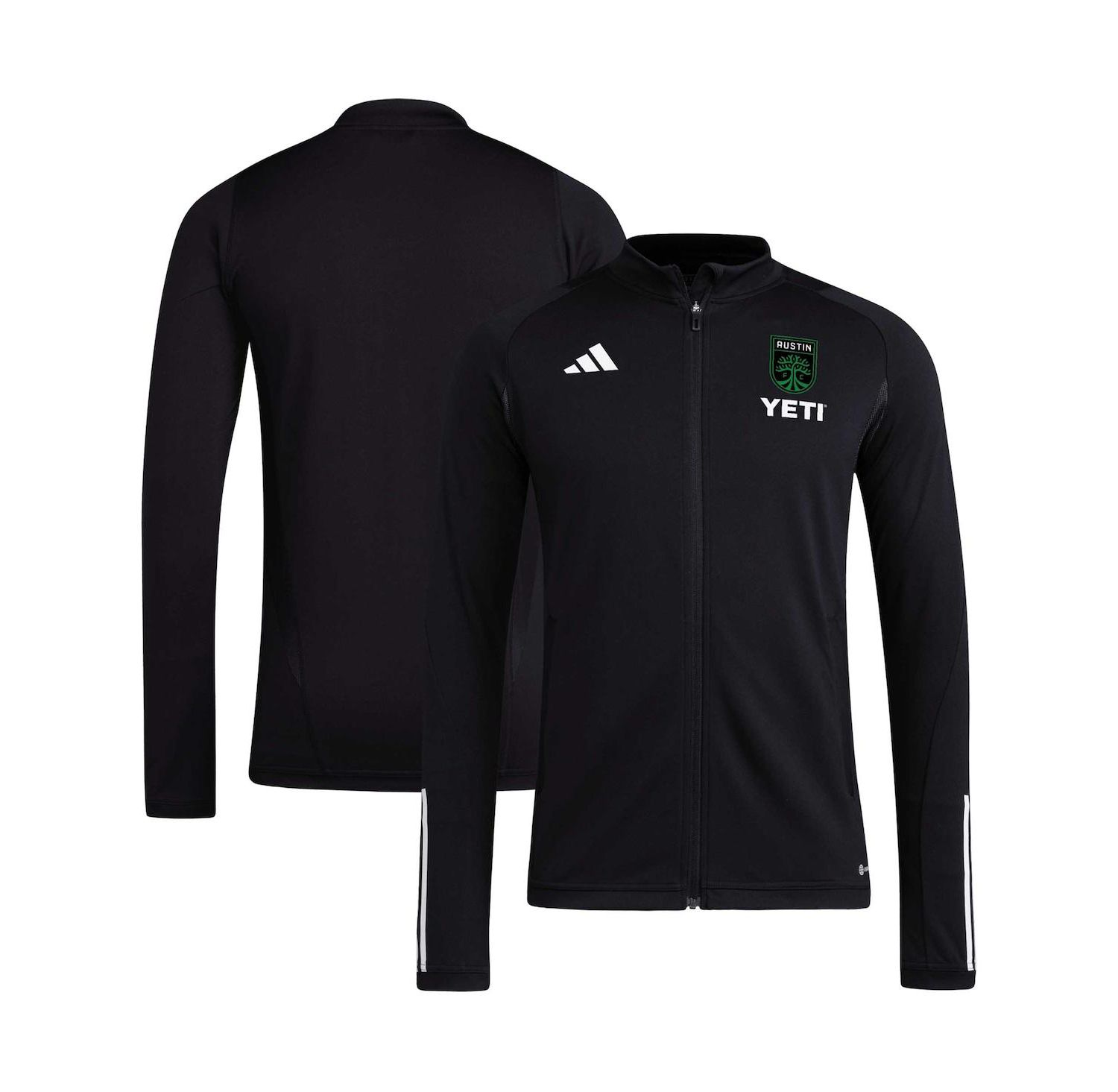 Men's Black Austin FC 2023 On-Field AEROREADY Full-Zip Training Top