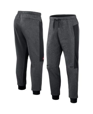 Men's Heathered Gray, Black Washington Nationals Authentic Collection Flux Performance Jogger Pants
