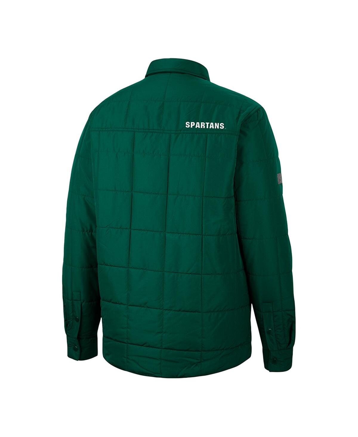 Shop Colosseum Men's  Green Michigan State Spartans Detonate Quilted Full-snap Jacket