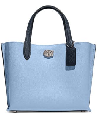Coach Women's Polished Pebble Leather Willow Tote Black Size Regular
