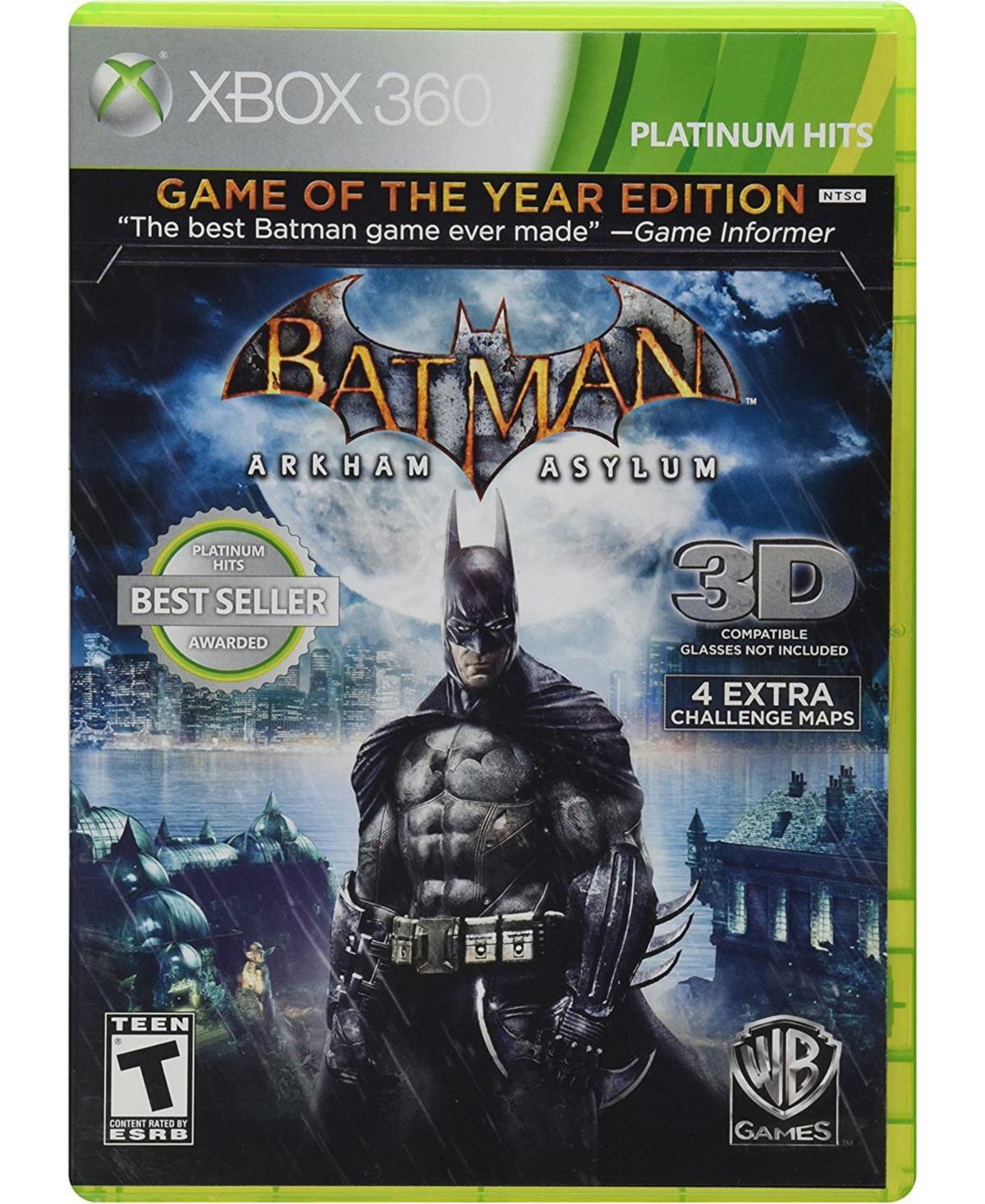 Warner Bros Batman Arkham Asylum: Game Of The Year (platinum Hits) - Xbox 360 In Open Miscellaneous