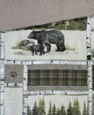 Bear Panels Tree Quilt Set