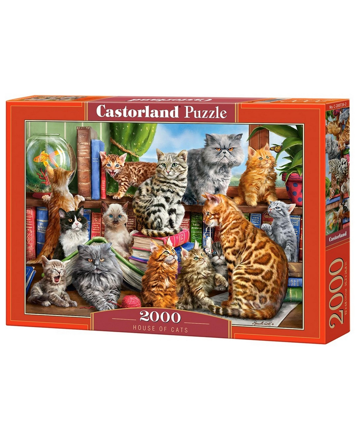 Castorland House Of Cats Jigsaw Puzzle Set, 2000 Piece In Multicolor