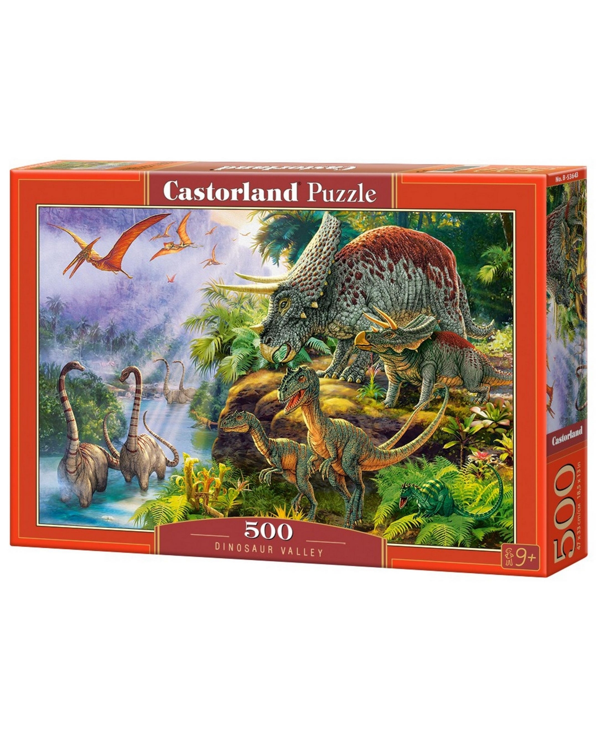Castorland Kids' Dinosaur Valley Jigsaw Puzzle Set, 500 Piece In Multicolor