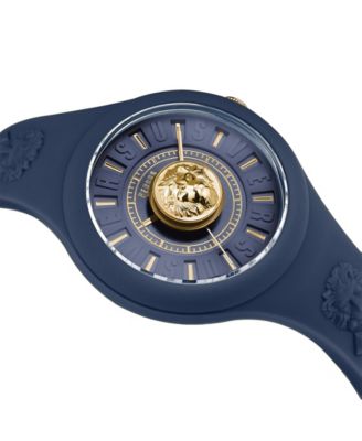 Women's 3 Hand Quartz Fire Island Blue Silicone Watch, 39mm