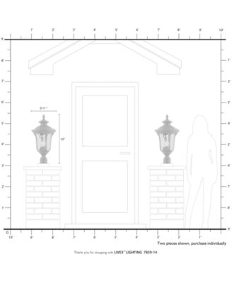 Oxford 3 Light Outdoor Post Top Lantern