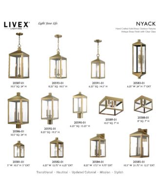 Nyack 3 Light Outdoor Post Top Lantern