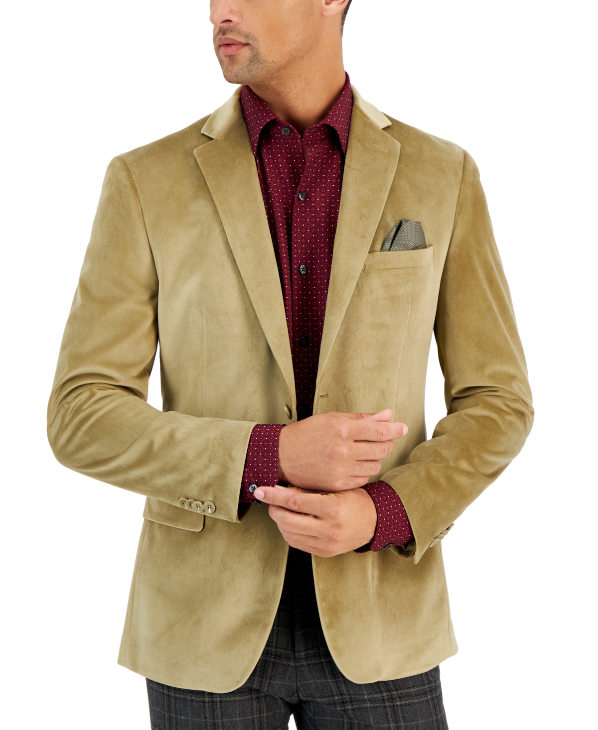 Alfani Men s Slim Fit Solid Velvet Sport Coats Created for Macy s Smart Closet