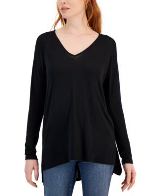 I.N.C. International Concepts Women s Long Sleeve V Neck Tunic Created for Macy s Macy s