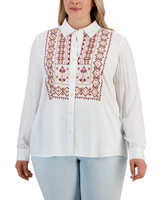 Ladies Fit Monogrammed Button up Shirt Plus Size Monogrammed 