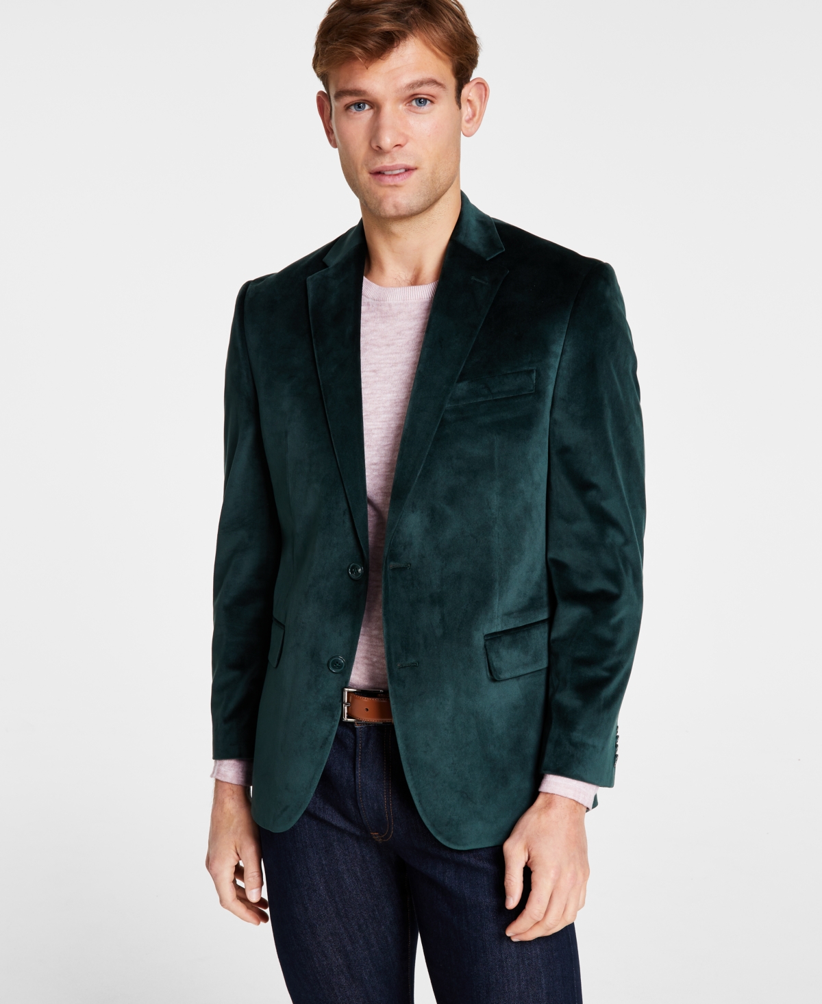Michael Kors Men's Classic Fit Velvet Sport Coats In Green