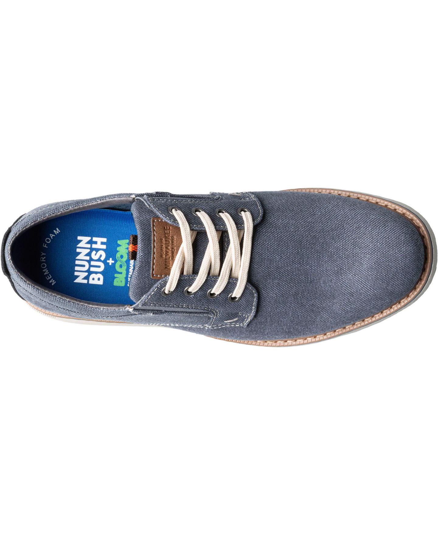 Обувь Nunn Bush Men's Otto Canvas Plain Toe Oxford Shoes, цвет: Синий джинсовый — фото 4