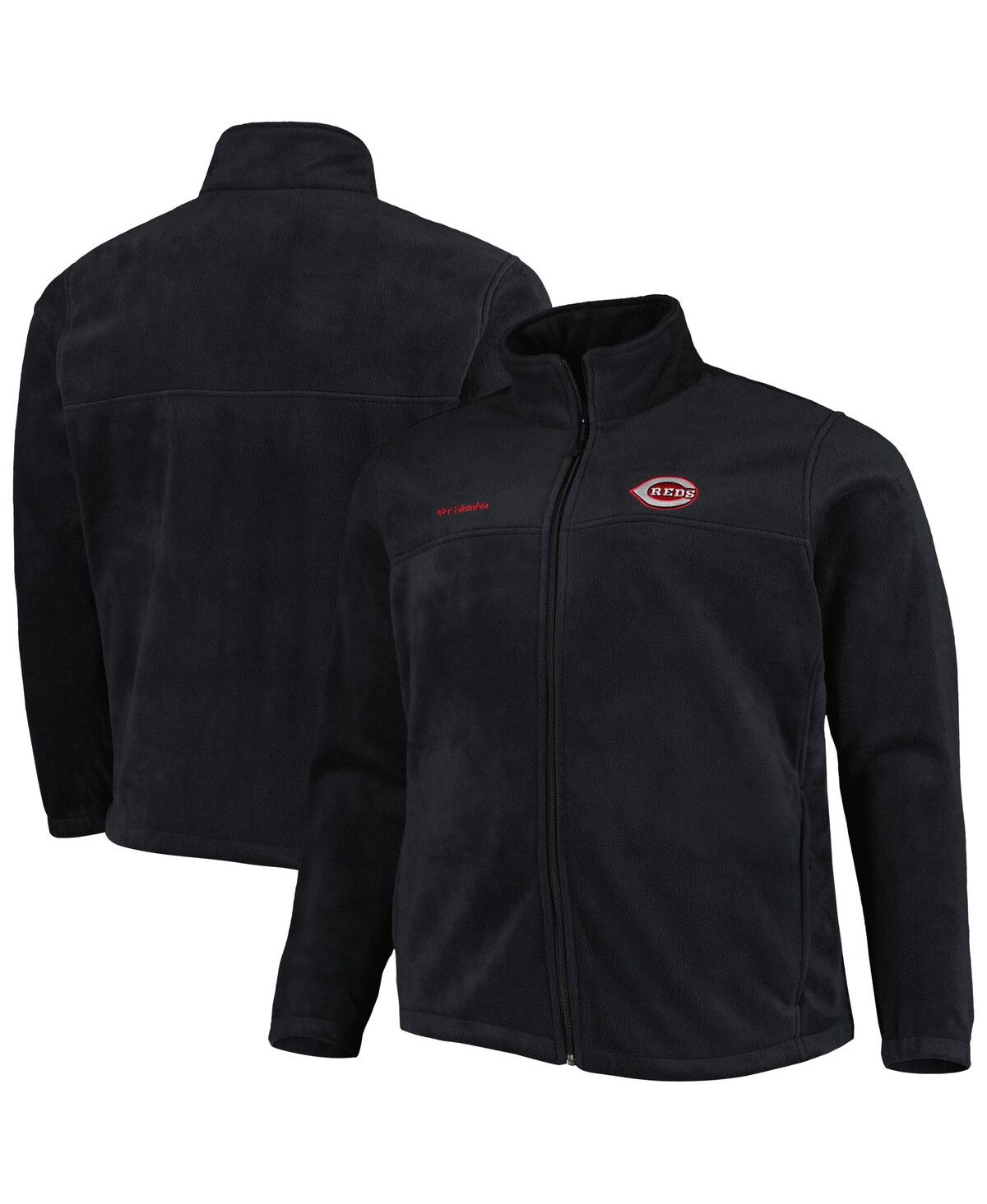 Shop Columbia Men's  Black Cincinnati Reds Big And Tall Steens Mountain Full-zip Jacket