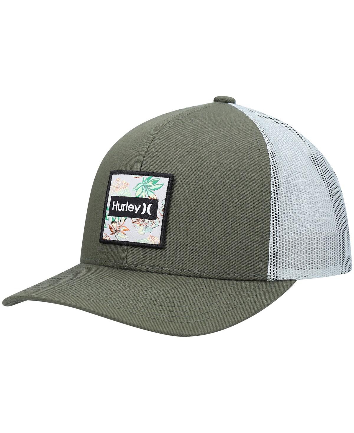 Men's Hurley Green Seacliff Trucker Snapback Hat - Green
