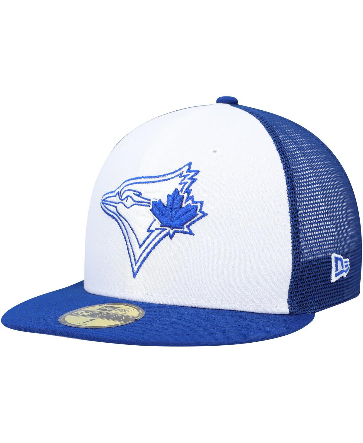 Shop New Era Men's  White, Royal Toronto Blue Jays 2023 On-field Batting Practice 59fifty Fitted Hat In White,royal
