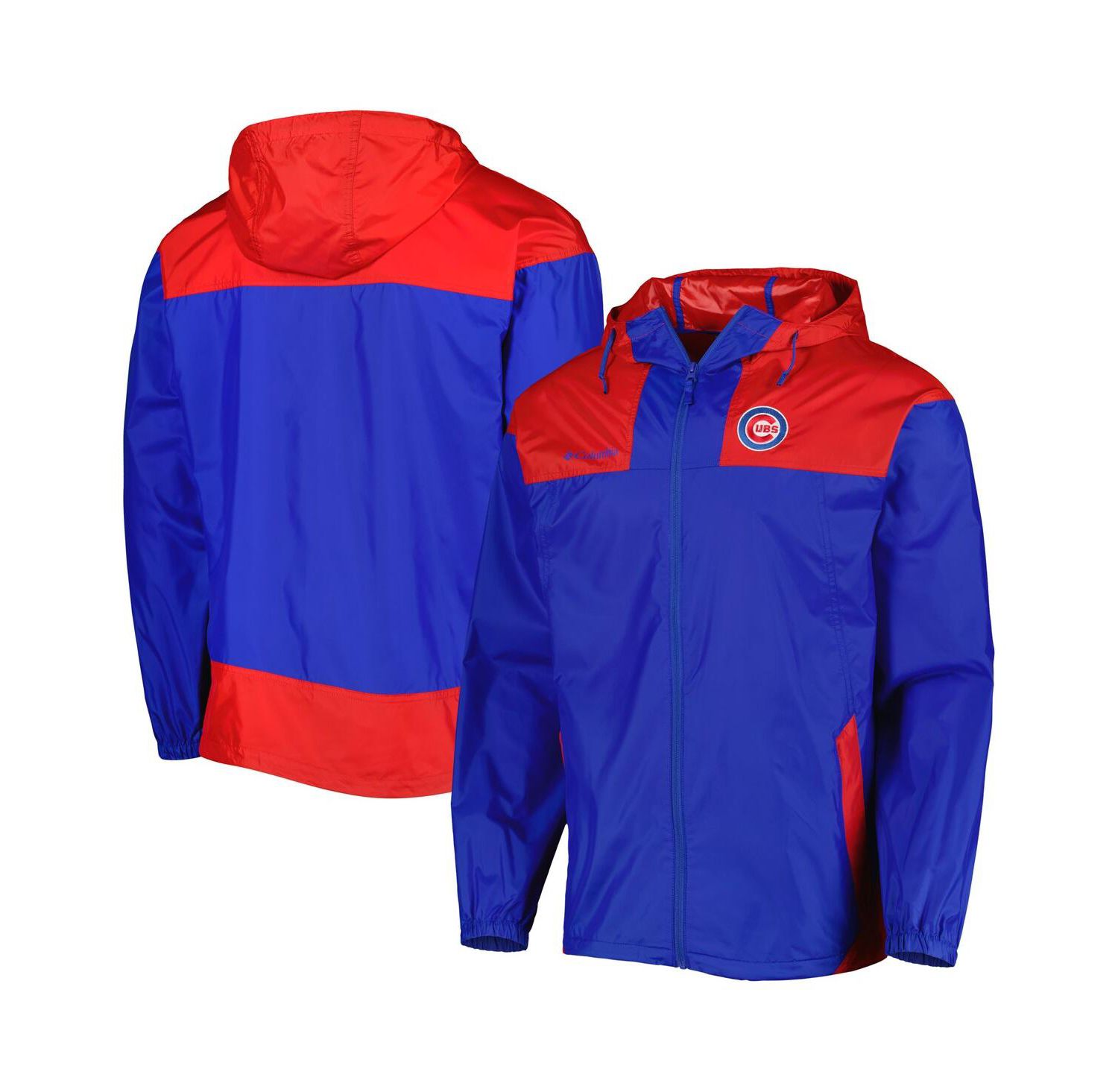Men's Royal, Red Chicago Cubs Omni-Shade Flash Forward Challenger Full-Zip Windbreaker Jacket
