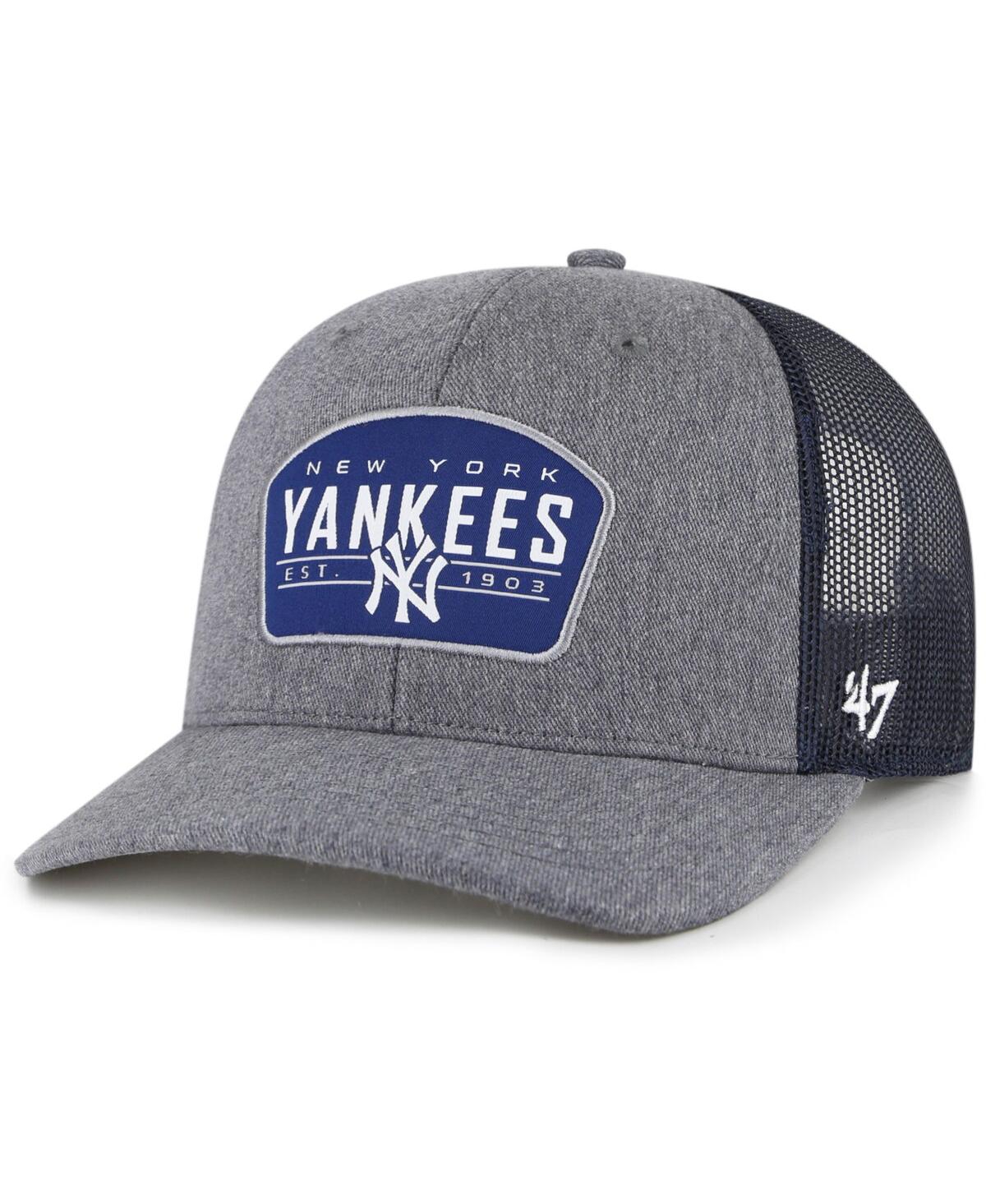Men's '47 Brand Navy New York Yankees Slate Trucker Snapback Hat - Navy