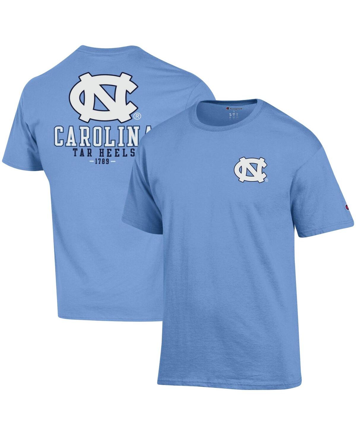 Men's ChampionNorth Carolina Tar Heels Stack 2-Hit T-shirt - Carolina Blue